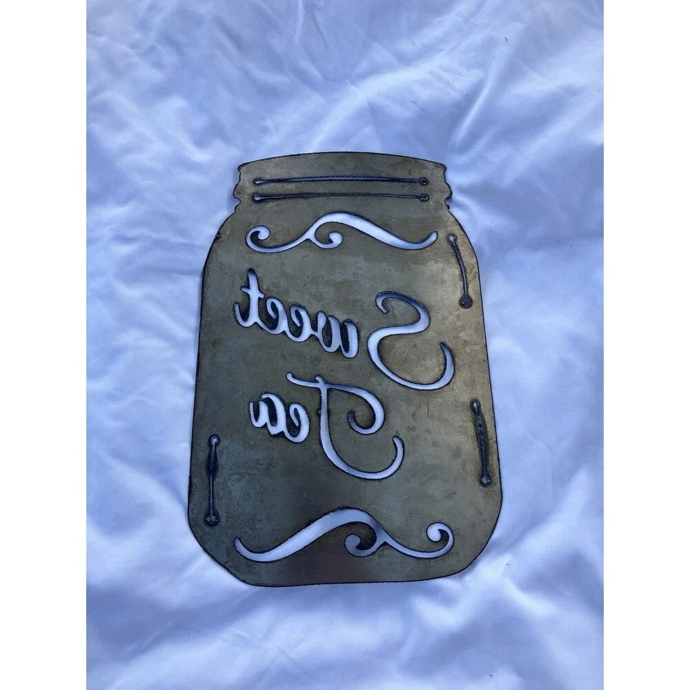 Metal Sweet Tea Sign Wall Hanging Decor Farmhouse Cottage Core Southern Charm